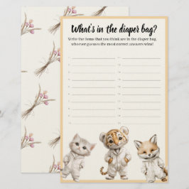 Whats in the diaper bag? Whimsical Pajama Animals Brevpapper