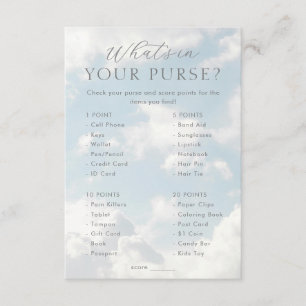 What's in Your Purse Baby Shower Games Tilläggskort