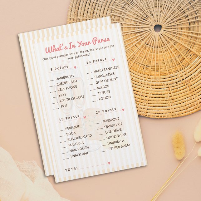 What's in your Purse Bridal Shower Game  (Skapare uppladdad)