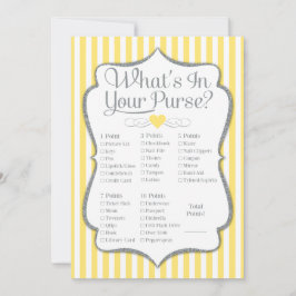 What's in your Purse Game Gult Grått Shower