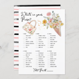 What's in Your Purse Scooped Up Möhippa-spel Inbjudningar