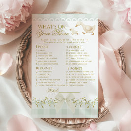 Whats on your phone Goose Sage Baby Shower game