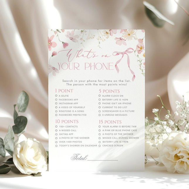 Whats on your phone Wildflower Pink Whimsical Bow (Skapare uppladdad)