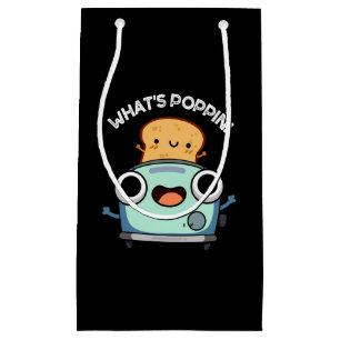 What's Poppin Funny Toast Pun Mörk BG