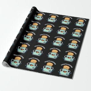 What's Poppin Funny Toast Pun Mörk BG Presentpapper
