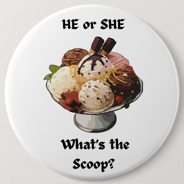 What's the Scoop gender reveal party Knapp (Framsida)