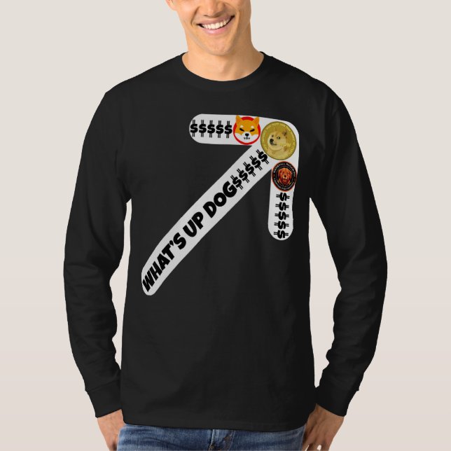 What's Updog Dogecoin Shiba Marshal Inu T Shirt (Framsida)