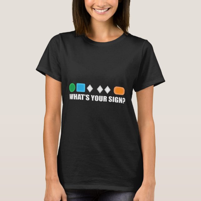 Whats Your Sign Skiing Difficulty Ski Skier  T Shirt (Framsida)