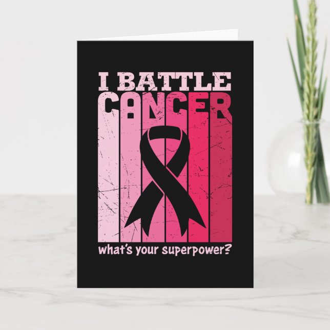What's Your Superpower Breast Cancer Awareness Kort (Framsida)
