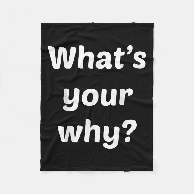 What's Your Why Insring Motivational Entrepreneur  Fleecefilt (Framsidan)