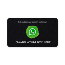 WhatsApp Community Channel Anpassningsbar Logotyp