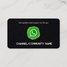 WhatsApp Community Channel Anpassningsbar Logotyp Visitkort