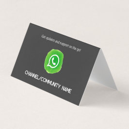 WhatsApp Community Channel QR Visitkort