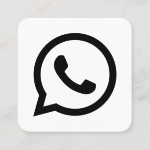 WhatsApp logotyp social-media, svart och vit promo
