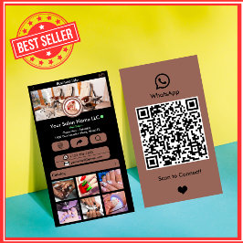 WhatsApp Nagelsalong Terracotta Sociala Media QR Visitkort