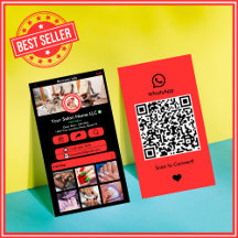 WhatsApp Nail Salon Red | Social Media QR-kod