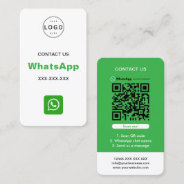WhatsApp QR-kod - enkel minimalistisk Logotyp Visitkort