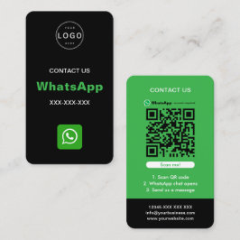 WhatsApp QR-kod - enkel minimalistisk Logotyp Visitkort