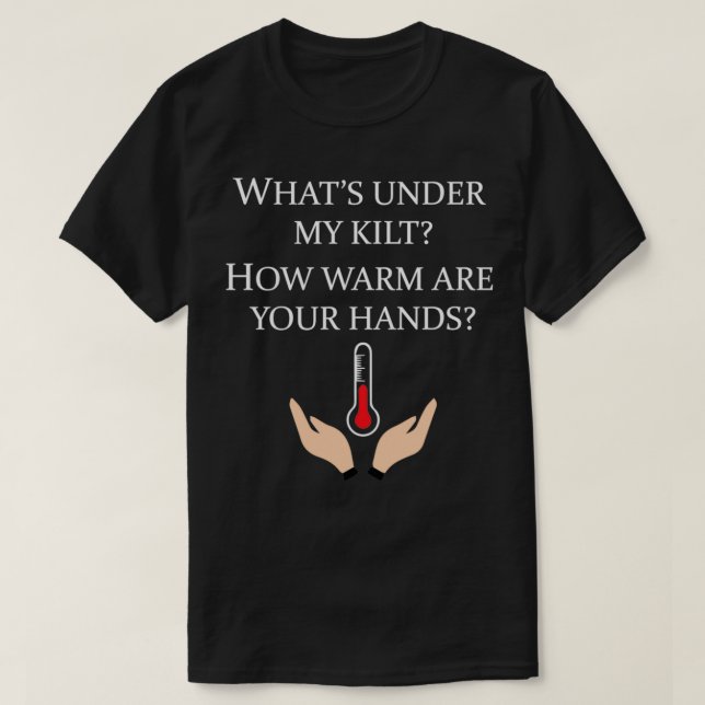 Whatx27s under min kilometer hur varm är Händer? T Shirt (Design framsida)