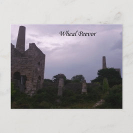 Wheal Peevor gruva Cornwall England Vykort