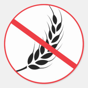 Wheat Allergy Celiac Coeliac Classic Round Sticker Runt Klistermärke