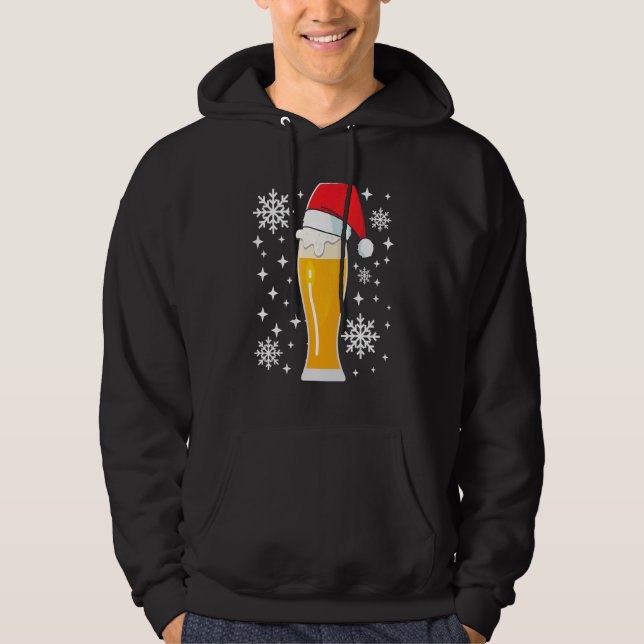 Wheat Beer Wheat Beer with Christmas Hat   Beer Dr Hoodie (Framsida)