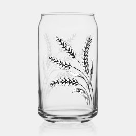 Wheat Ears Etched Wedding Glasses