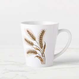 Wheat Ears Latte Mug – Rustic Farmhouse Coffee Cup
