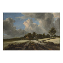 Wheat Fält av Jacob van Ruisdael Art Print