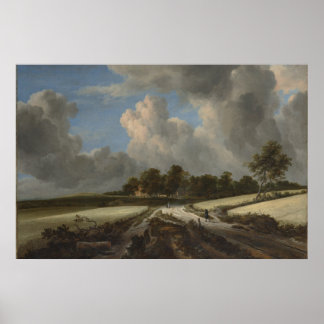 Wheat Fält av Jacob van Ruisdael Art Print Poster