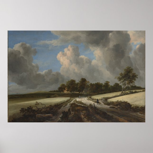 Wheat Fält av Jacob van Ruisdael Art Print Poster (Framsidan)