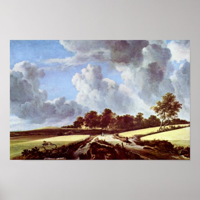 Wheat Fält av Ruisdael Jacob Isaaksz. Van Poster (Framsidan)