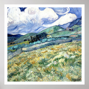 Wheat Fält Behind Saint-Paul Poster