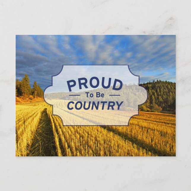 Wheat Fält efter skörd Vykort (Framsida)