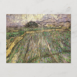 Wheat Fält i Rain (F650) Van Gogh Fine Art Vykort