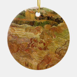 Wheat Fält med Auvers av Vincent van Gogh Julgransprydnad Keramik