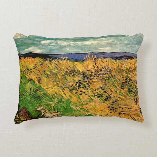 Wheat Fält med Cornblommor av Vincent van Gogh Prydnadskudde (Framsidan)
