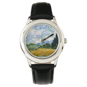 Wheat Fält med Cypresses Armbandsur