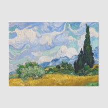 Wheat Fält med Cypresses av Vincent Van Gogh