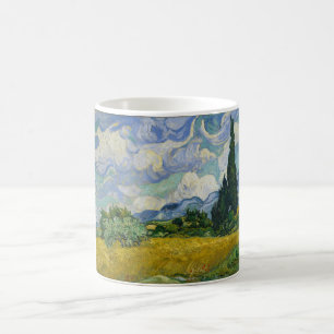 Wheat Fält med Cypresses av Vincent van Gogh Kaffemugg