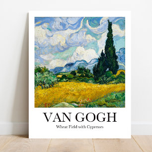 Wheat Fält med Cypresses av Vincent van Gogh Poster