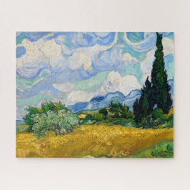 Wheat Fält med Cypresses av Vincent Van Gogh Pussel