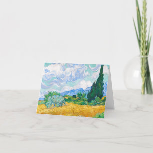 Wheat Fält med Cypresses av Vincent van Gogh Tack Kort