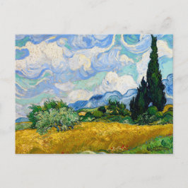Wheat Fält med Cypresses av Vincent Van Gogh Vykort
