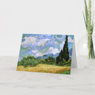 Wheat Fält med Cypresses (F717)Van Gogh Fine Art Kort