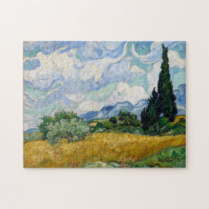 Wheat Fält med Cypresses Puzzle Pussel
