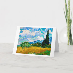 Wheat Fält med Cypresses, Van Gogh Kort
