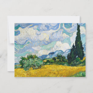 Wheat Fält med Cypresses Vincent van Gogh Vykort