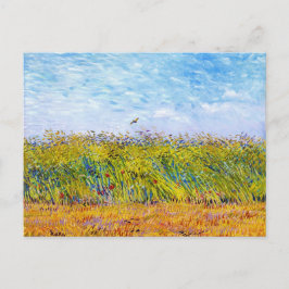 Wheat Fält med en Lark av Vincent Van Gogh Vykort