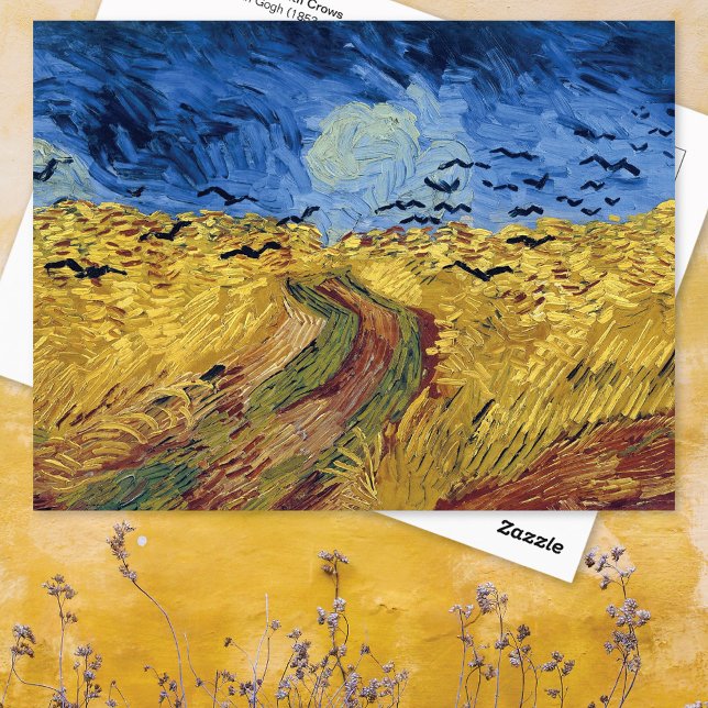 Wheat Fält med Kråka Vincent van Gogh Postcard Vykort (Skapare uppladdad)
